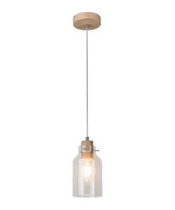 Discount Sklep Kaja Drewniana lampa wisząca z kloszem 1760174 ALESSANDRO WOOD | Kaja