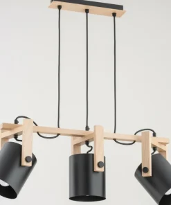 Cheap Sklep Kaja Drewniana lampa wisząca z regulowanymi kloszami AL 63056 | Kaja