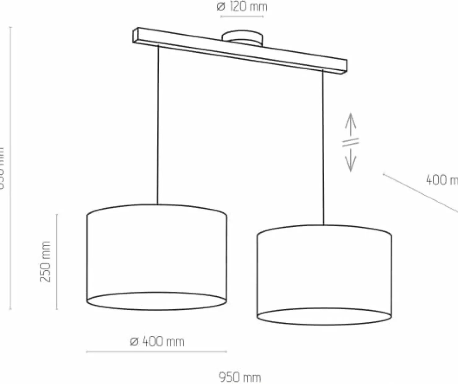 Drewniana lampa wisząca z abażurami TK 3373 TROY WHITE | Kaja*Sklep Kaja Cheap