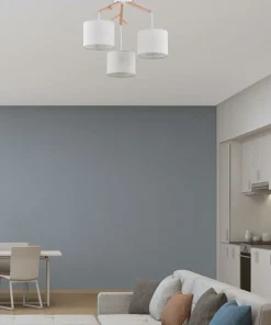 Store Sklep Kaja Drewniana lampa wisząca z 3 abażurami TK 6556 ALBERO | Kaja