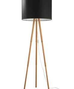 Drewniana lampa z czarnym abażurem TK 5298 TOKYO | Kaja Oświetlenie*Sklep Kaja Online
