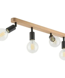 Clearance Sklep Kaja Drewniana listwa z czarnymi oprawkami TK 4752 z serii SIMPLY WOOD