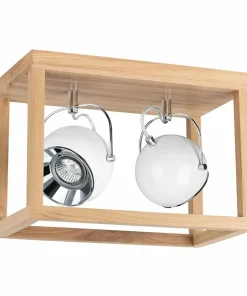 Fashion Sklep Kaja Drewniana, rustykalna lampa sufitowa do holu 5222274 ROY | Kaja