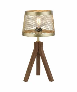 Drewniano-metalowa lampka stołowa 11423-60 z serii FREDERIK | Kaja*Sklep Kaja Sale