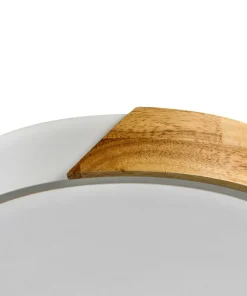Drewniany plafon, biała oprawa, LED PLF-13186-WH-WO z serii NASTRO*Sklep Kaja Sale