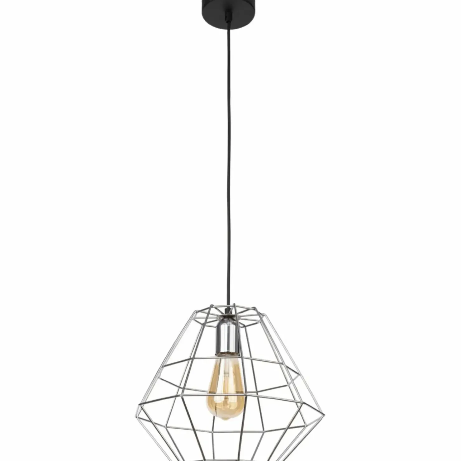 Outlet Sklep Kaja Druciana, chromowana lampa wisząca do jadalni TK 4204 z serii DIAMOND