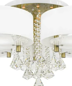 Best Sklep Kaja Duża biało-złota lampa sufitowa DRS8006/5 21QG ANTILA | Kaja