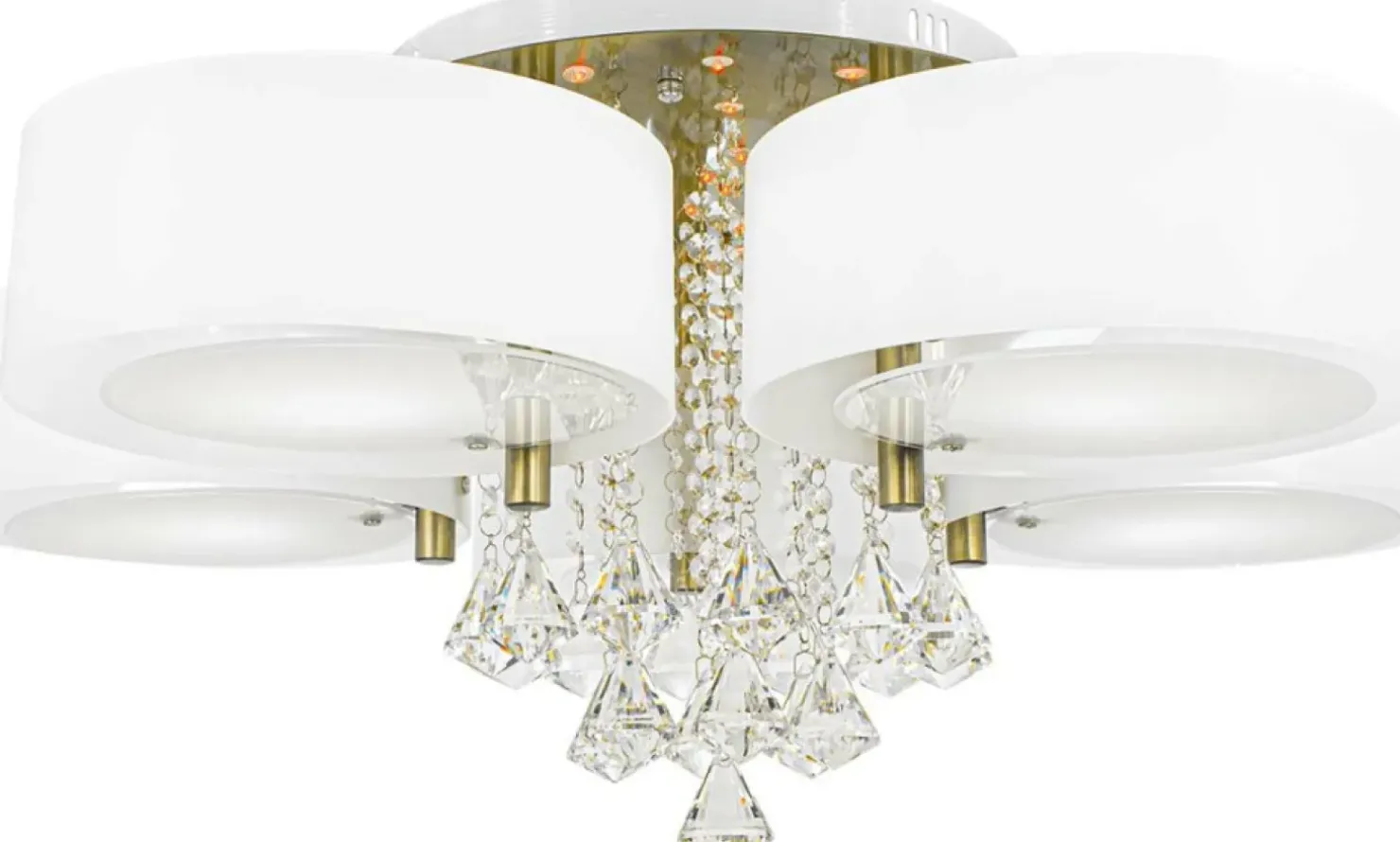 Best Sklep Kaja Duża biało-złota lampa sufitowa DRS8006/5 21QG ANTILA | Kaja