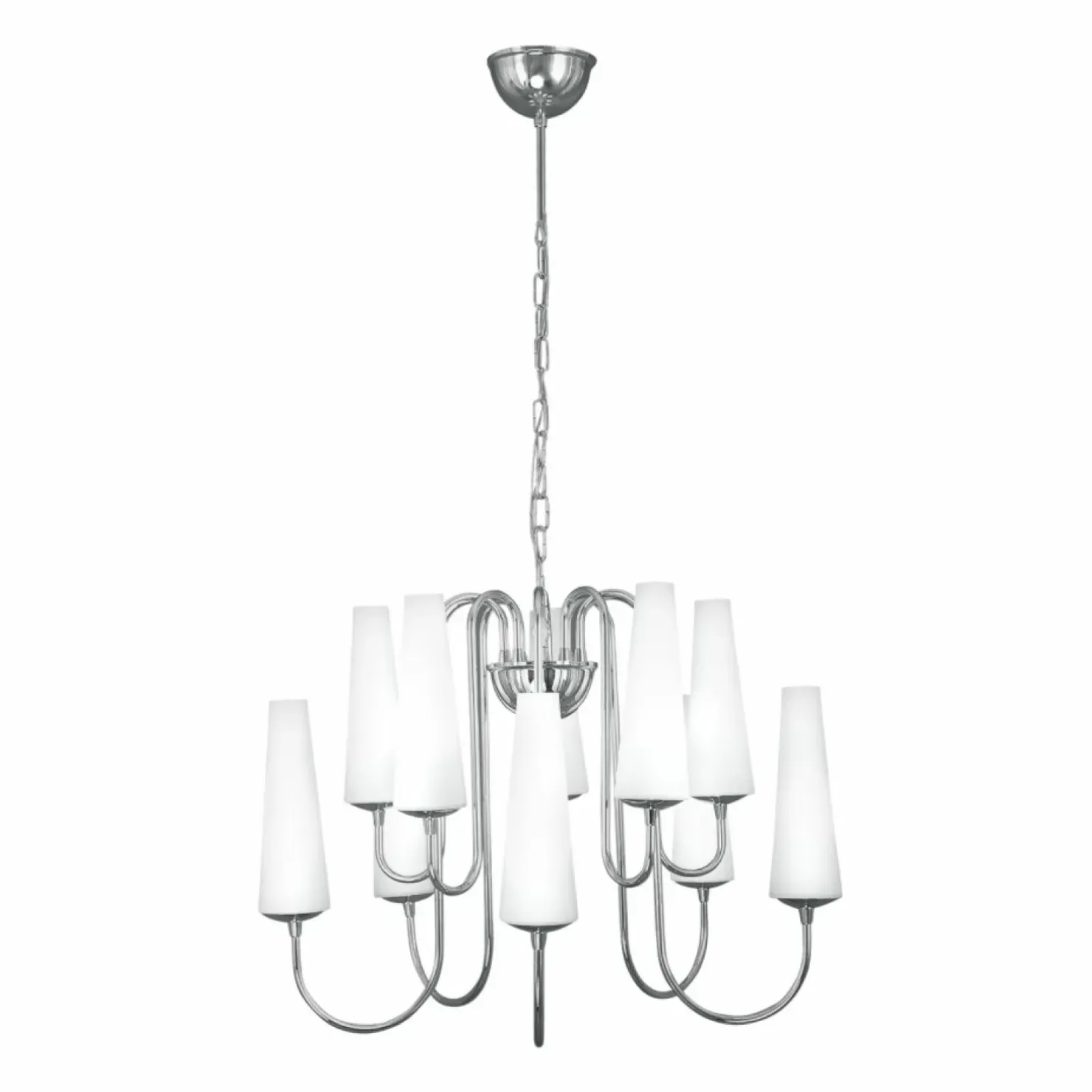 Best Sale Sklep Kaja Duża, chromowana lampa wisząca do salonu ZM 1130 z serii MAGNUM | Kaja