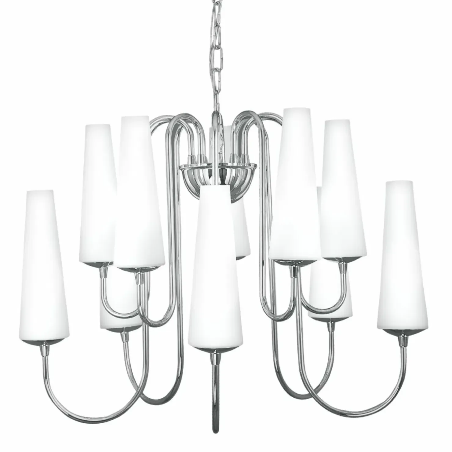 Best Sale Sklep Kaja Duża, chromowana lampa wisząca do salonu ZM 1130 z serii MAGNUM | Kaja