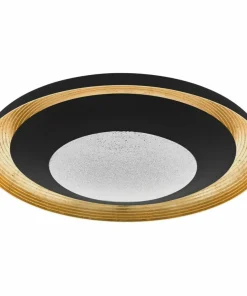 Shop Sklep Kaja Duża, czarno-złota lampa sufitowa LED 98685 CANICOSA | Kaja