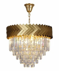 Store Sklep Kaja Duża, kryształowa lampa wisząca glamour 23910/9 LYON | Kaja