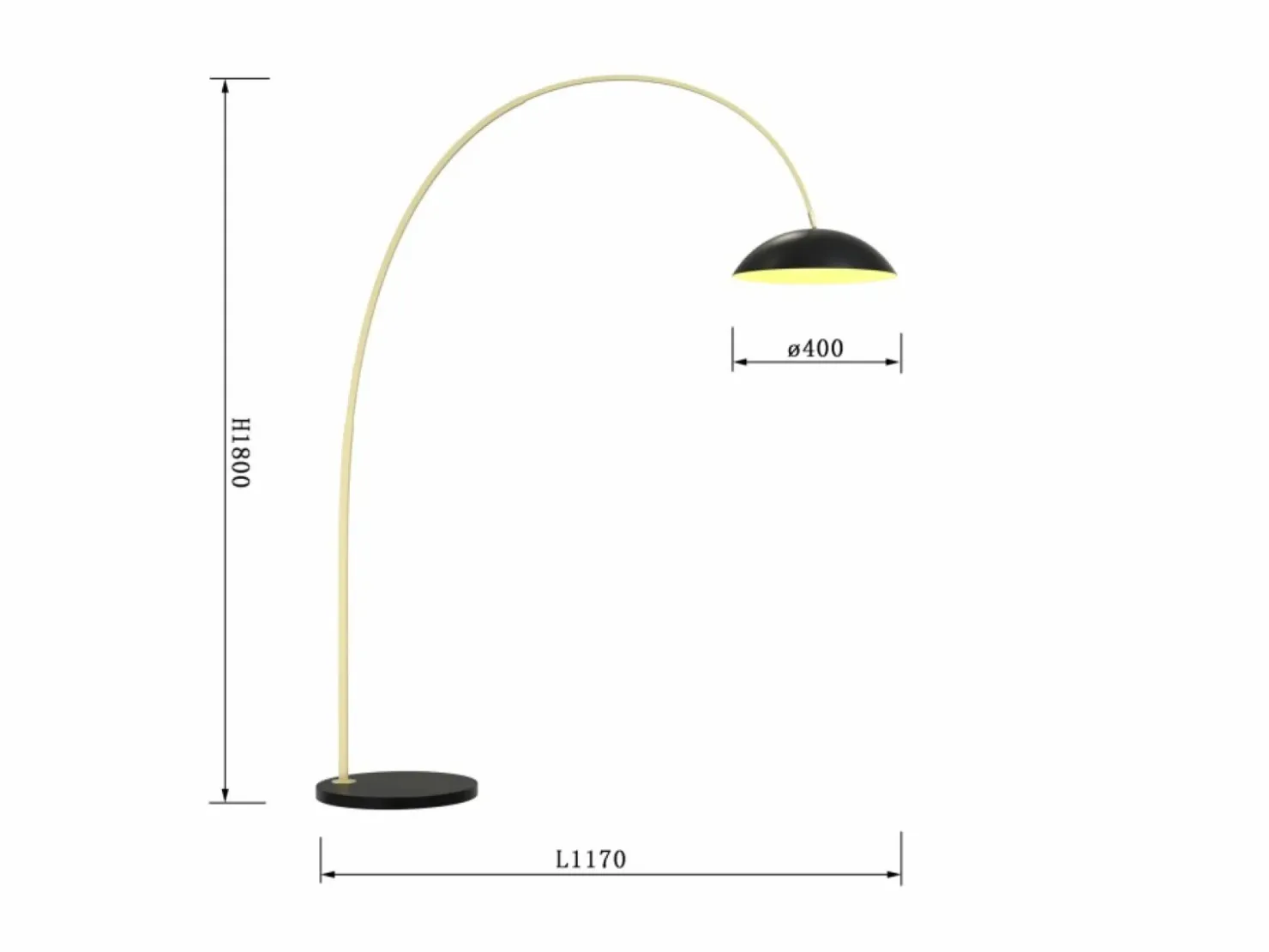 Duża lampa podłogowa łuk do salonu WF 3001-104 ROSSKOFF | Kaja*Sklep Kaja Best Sale