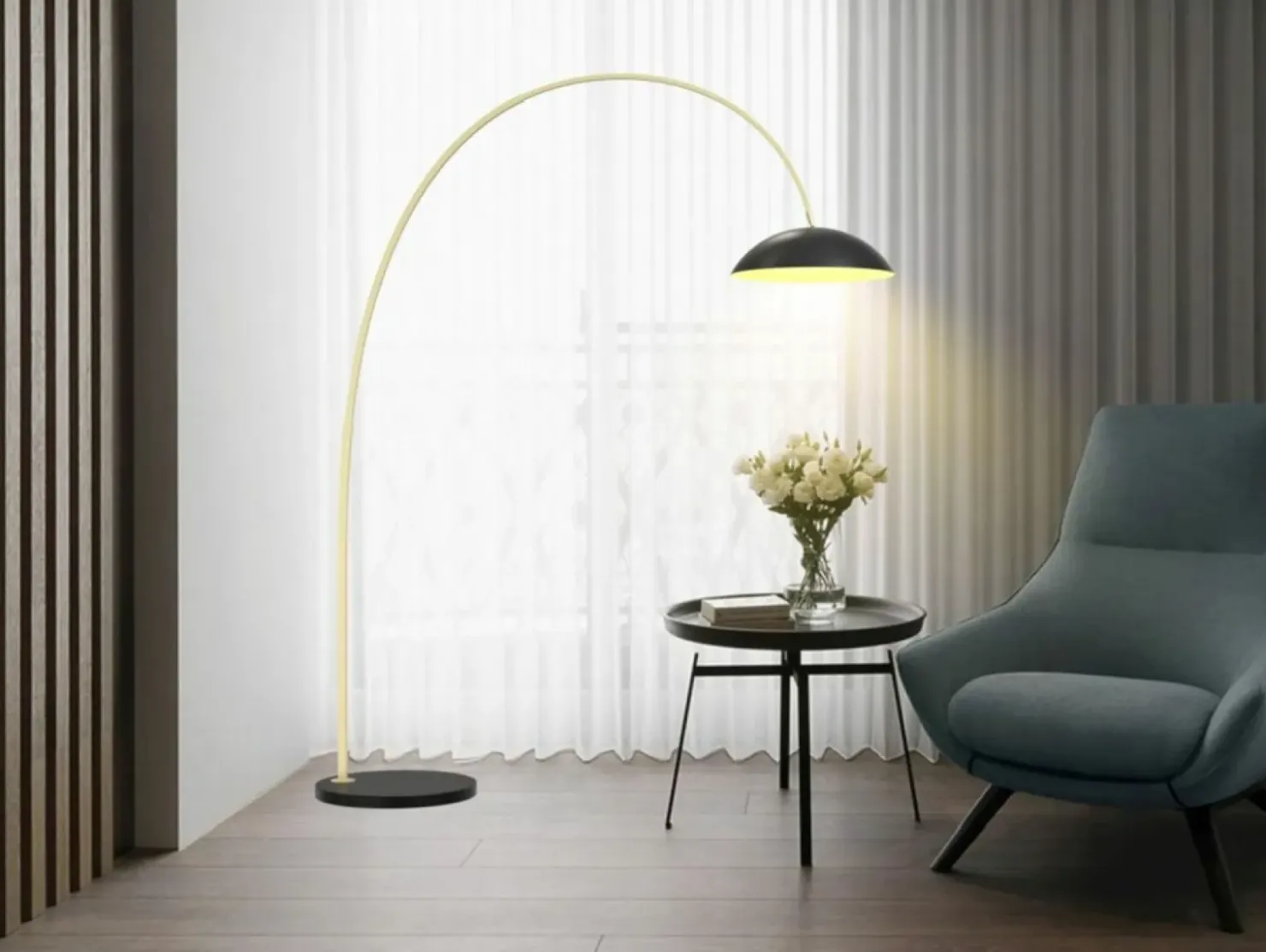 Duża lampa podłogowa łuk do salonu WF 3001-104 ROSSKOFF | Kaja*Sklep Kaja Best Sale