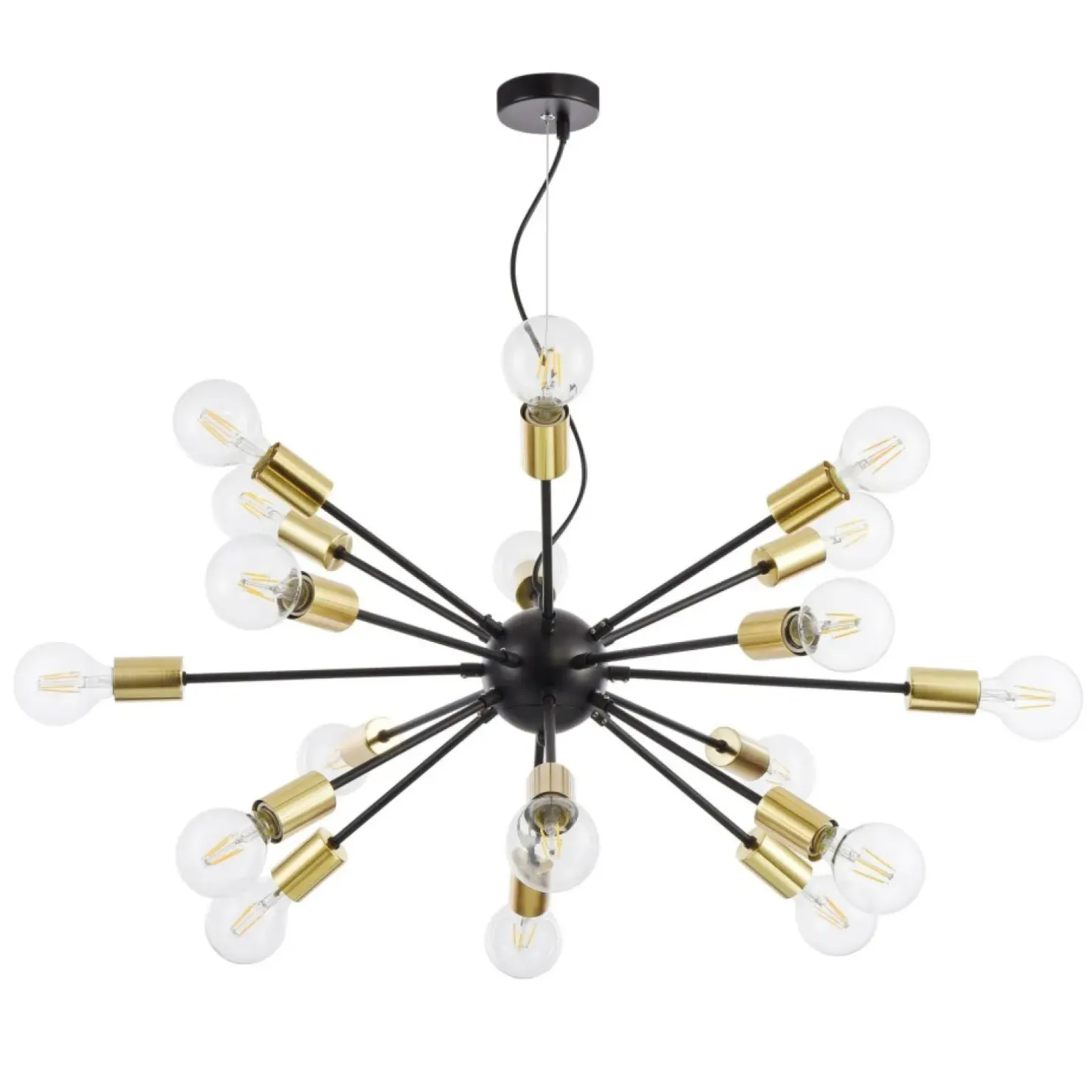 Sale Sklep Kaja Duża lampa wisząca bez kloszy T546PL-18B JACKSON | Kaja Oświetlenie czarny