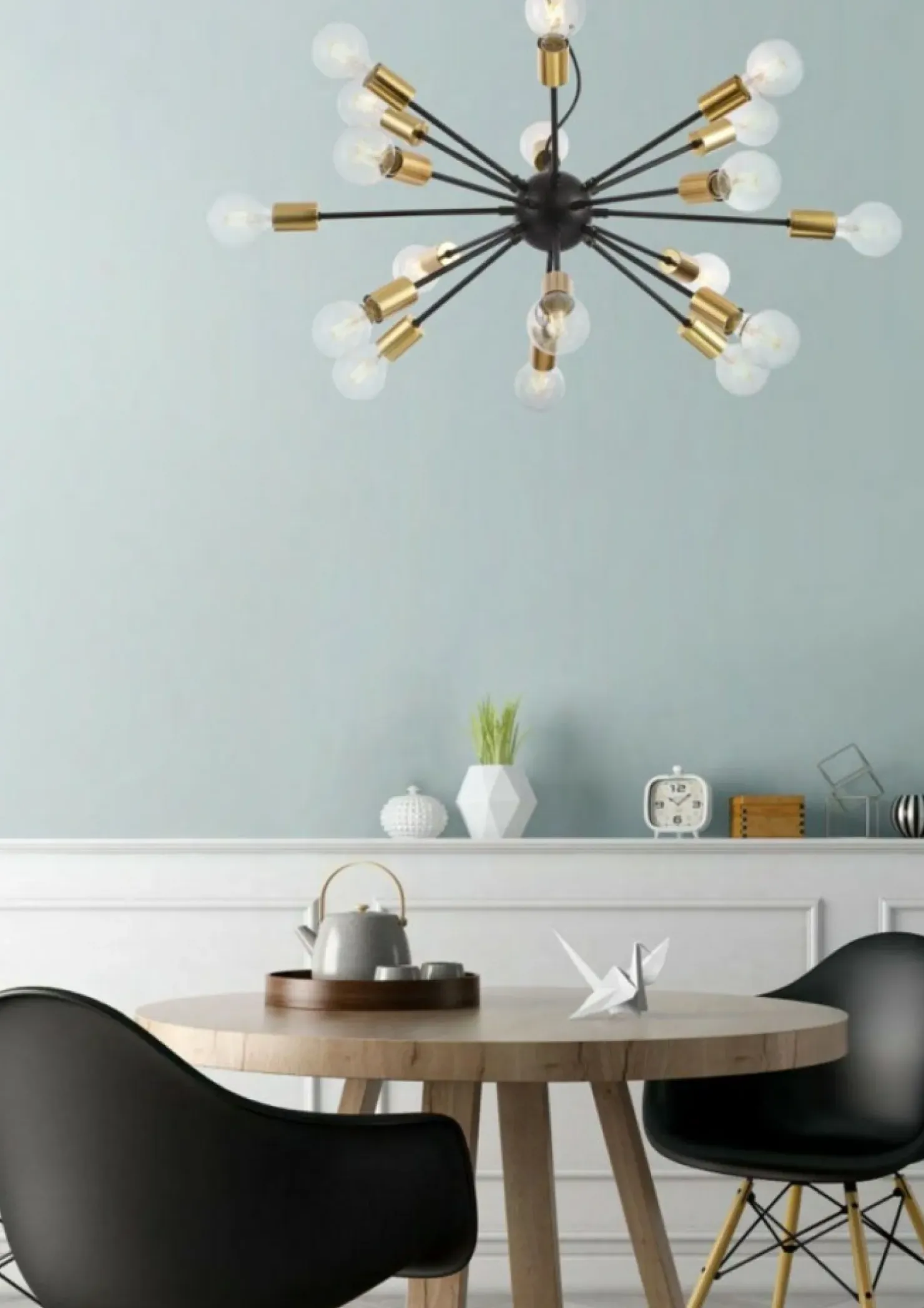 Sale Sklep Kaja Duża lampa wisząca bez kloszy T546PL-18B JACKSON | Kaja Oświetlenie czarny