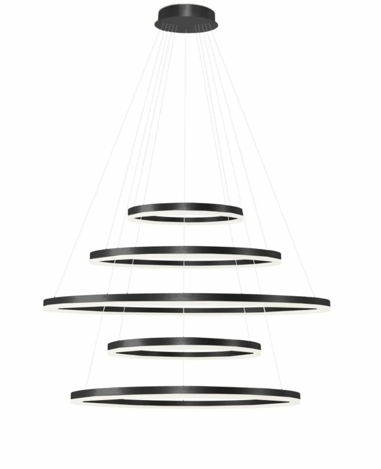Best Sale Sklep Kaja Duża lampa wisząca na antresolę, pilot w zestawie AZ5351 HALO | Kaja czarnypiaskowany