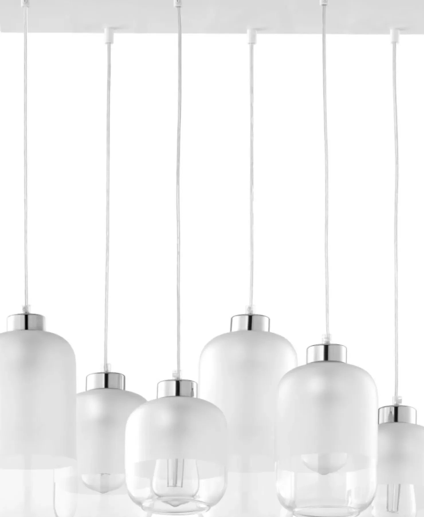 Best Sale Sklep Kaja Duża lampa z oszronionymi kloszami TK 3359 MARCO SILVER | Kaja