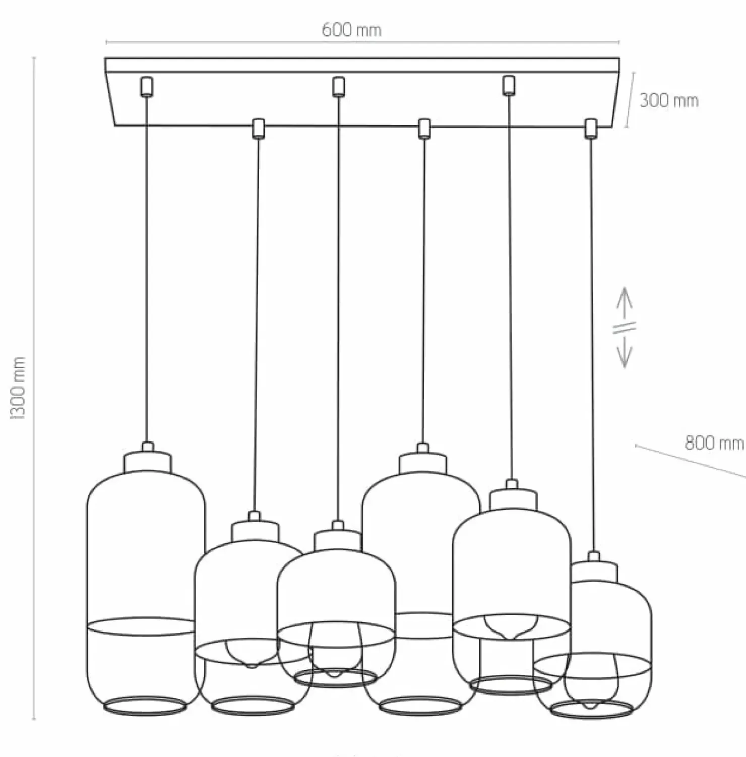 Best Sale Sklep Kaja Duża lampa z oszronionymi kloszami TK 3359 MARCO SILVER | Kaja