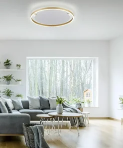 Outlet Sklep Kaja Duża, piękna lampa sufitowa LED - 15392-60 z serii RITUS mosiądz