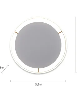 Outlet Sklep Kaja Duża, piękna lampa sufitowa LED - 15392-60 z serii RITUS mosiądz