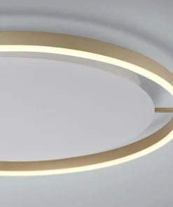 Outlet Sklep Kaja Duża, piękna lampa sufitowa LED - 15392-60 z serii RITUS mosiądz
