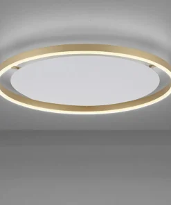 Outlet Sklep Kaja Duża, piękna lampa sufitowa LED - 15392-60 z serii RITUS mosiądz