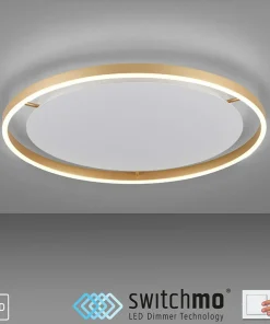 Outlet Sklep Kaja Duża, piękna lampa sufitowa LED - 15392-60 z serii RITUS mosiądz