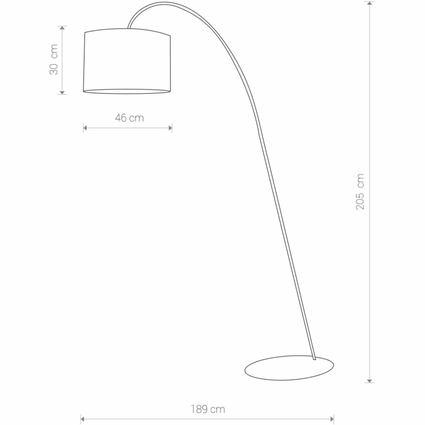 Duża, ponadczasowa lampa stojąca do salonu 3457 ALICE | Kaja*Sklep Kaja Online