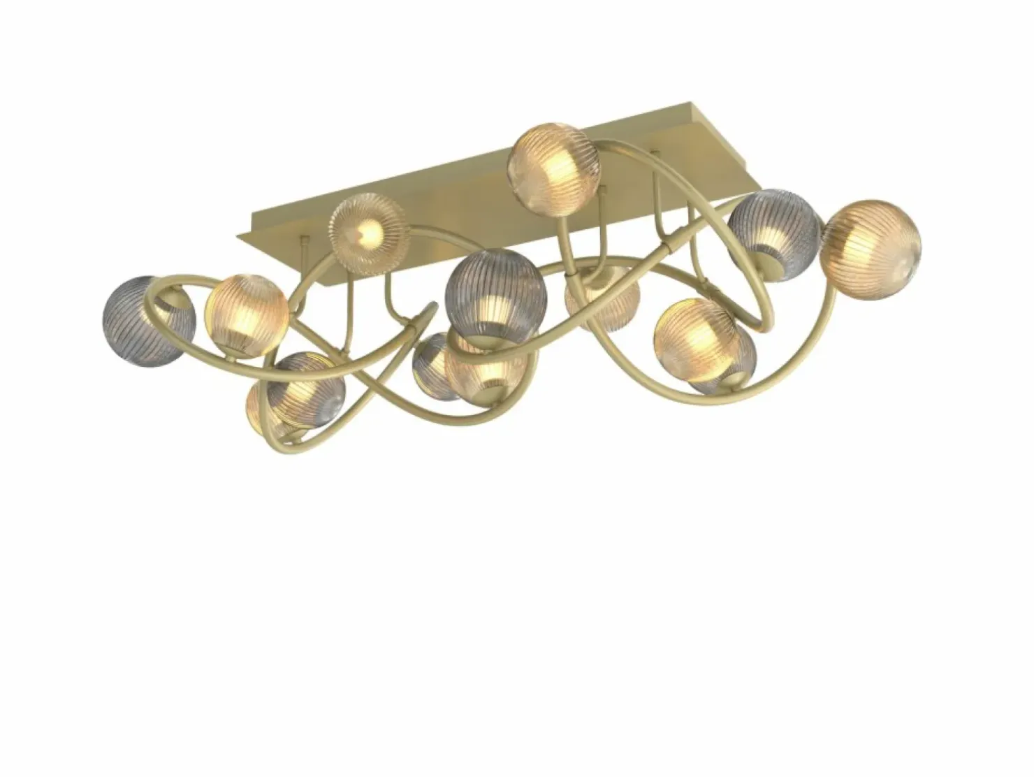Sale Sklep Kaja Duża, złota lampa sufitowa w stylu glamour WF 9015-1204 METZ | Kaja