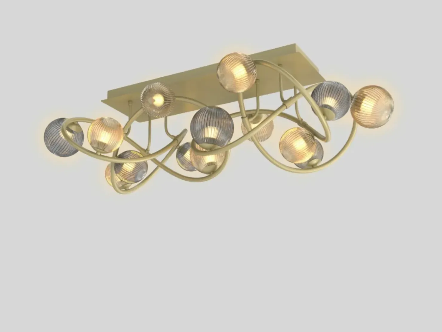 Sale Sklep Kaja Duża, złota lampa sufitowa w stylu glamour WF 9015-1204 METZ | Kaja