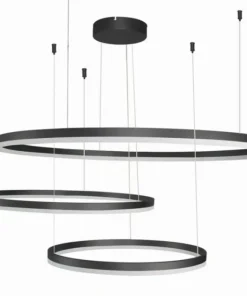 Shop Sklep Kaja Duże ledowe obręcze z ciepłym światłem AZ4707 HALO | Kaja Oświetlenie czarnypiaskowany