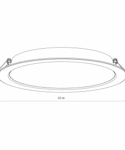 Duże ledowe oczko podtynkowe ⌀22cm 3000K 10544 MYKONOS LED | Kaja*Sklep Kaja Online