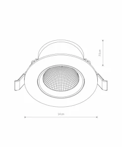 Duże oczko podtynkowe LED 15W 3000K ⌀14cm 10555 EGINA LED | Kaja*Sklep Kaja Hot
