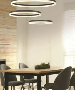 Cheap Sklep Kaja Duże okręgi LED, zmienne światło, pilot w zestawie AZ5349 HALO | Kaja czarnypiaskowany