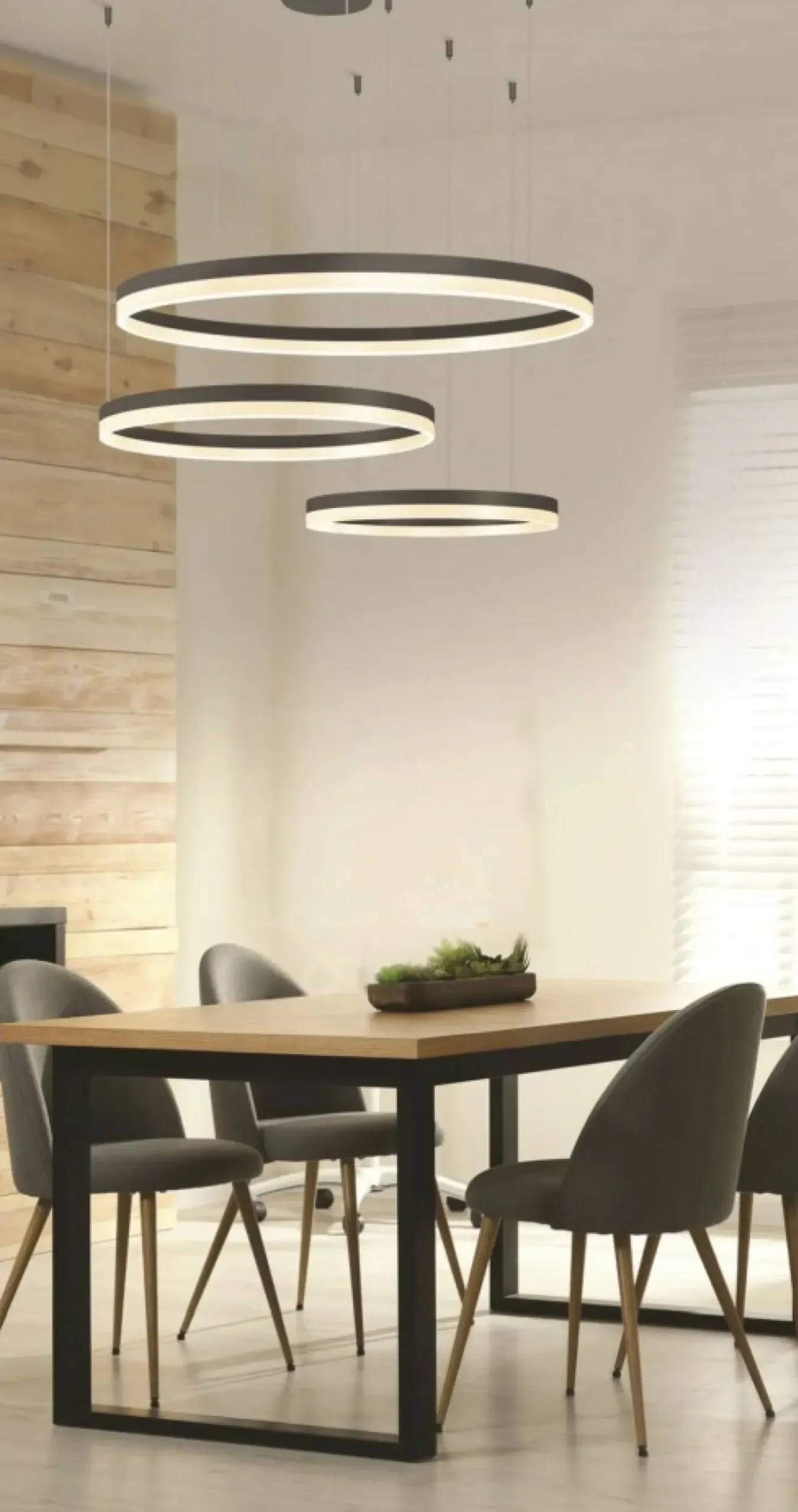 Cheap Sklep Kaja Duże okręgi LED, zmienne światło, pilot w zestawie AZ5349 HALO | Kaja czarnypiaskowany