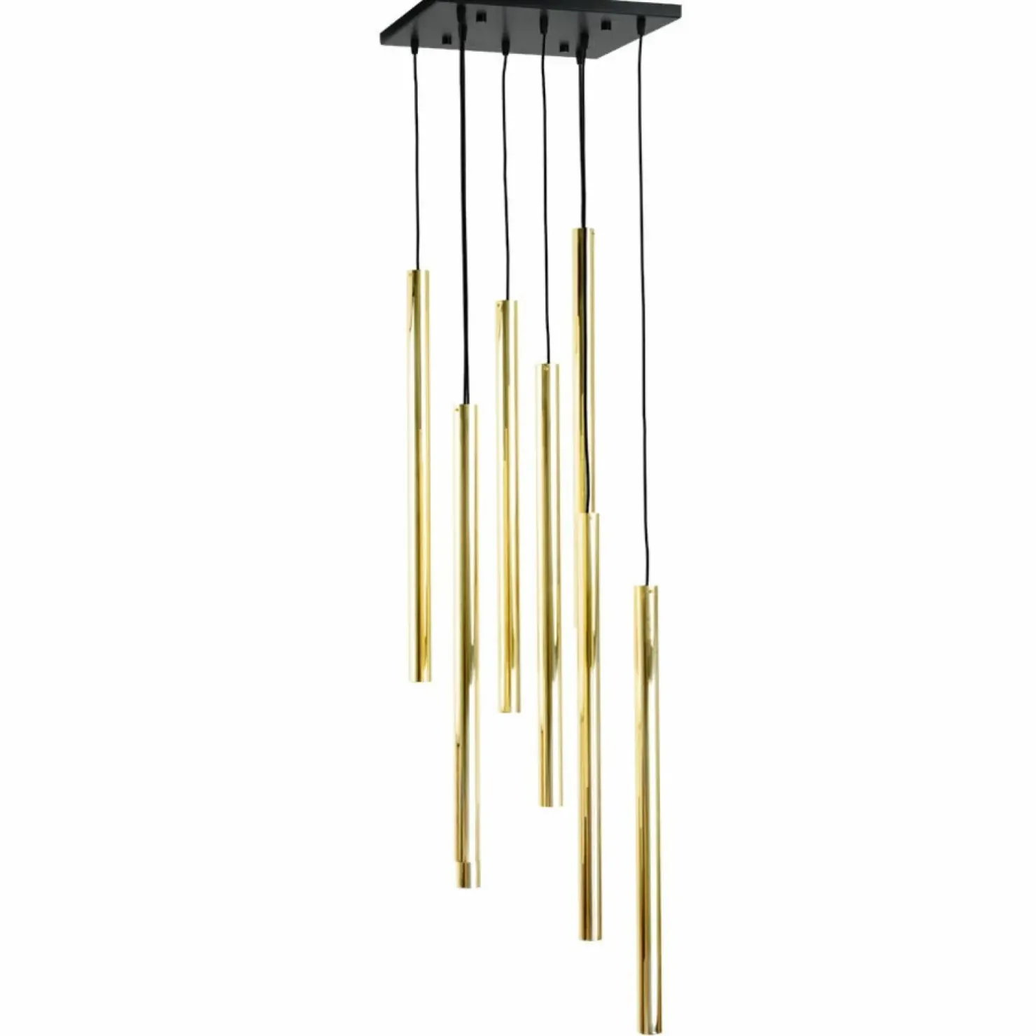 Sale Sklep Kaja Długa kaskada złotych tub, lampa na antresolę ANT 8891 AKADI | Kaja