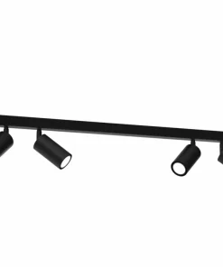 Shop Sklep Kaja Długa listwa sufitowa z 4 reflektorami MLP8797 HUDSON BLACK | Kaja