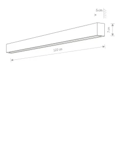 Długi kinkiet ścienny, o szerokości 122 cm 7595 | Kaja Oświetlenie*Sklep Kaja Clearance