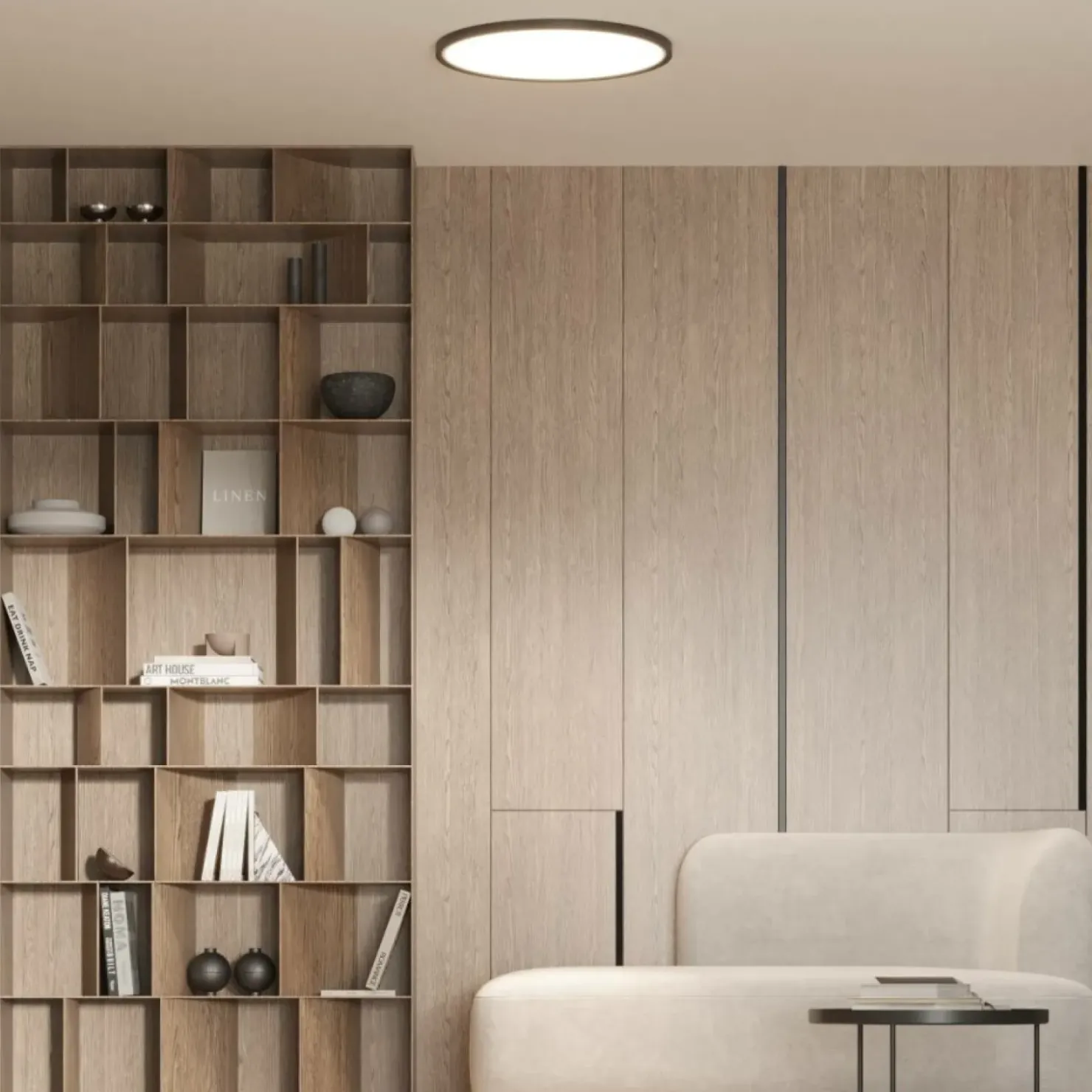 Duży, czarny plafon LED ⌀60cm LP-2505/1C-60 BK CALIFORNIA | Kaja*Sklep Kaja Cheap