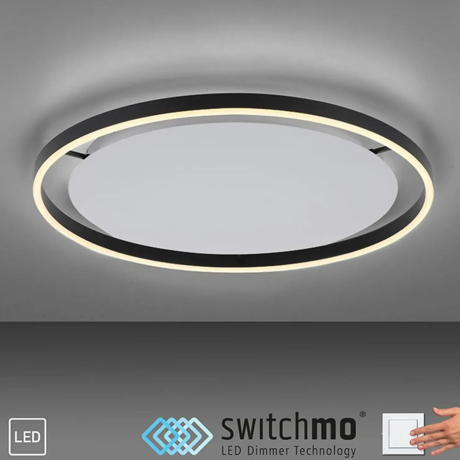 Duży, nowoczesny plafon LED do salonu 15392-13 z serii RITUS | Kaja*Sklep Kaja Outlet