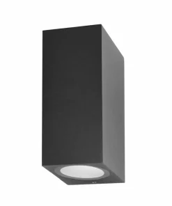 Dwukierunkowa, geometryczna lampa na elewację OWL-2198-1SQ serii GENTA*Sklep Kaja Fashion