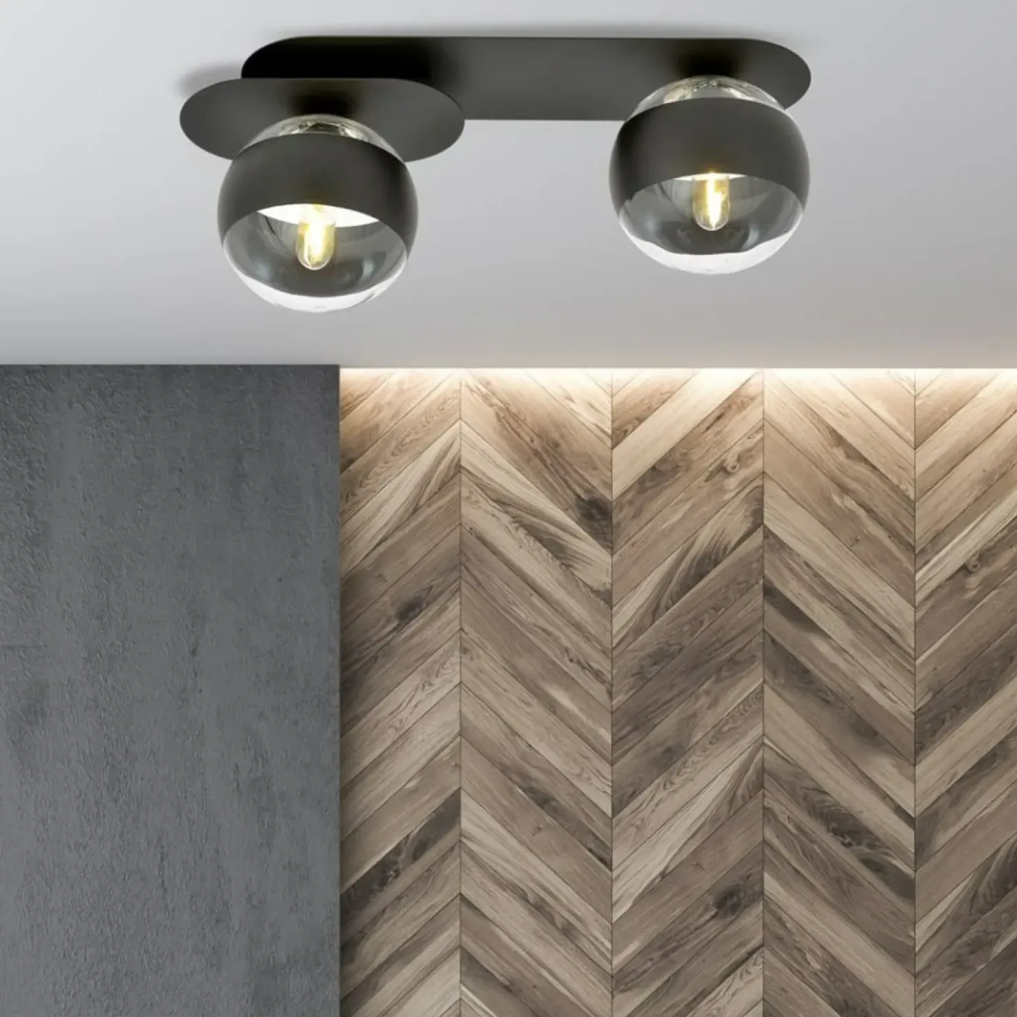 Dwupoziomowa lampa sufitowa na listwie 1121/2 PLAZA | Kaja Oświetlenie*Sklep Kaja Flash Sale
