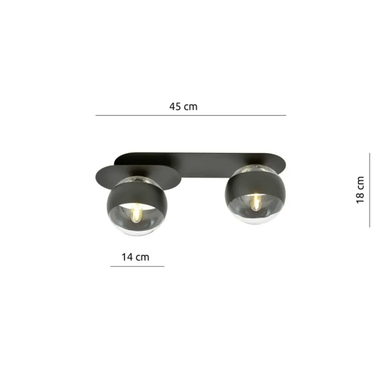 Dwupoziomowa lampa sufitowa na listwie 1121/2 PLAZA | Kaja Oświetlenie*Sklep Kaja Flash Sale
