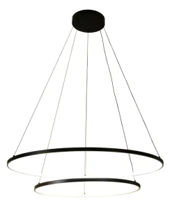 Dwupoziomowa lampa wisząca LED, obręcze PEN89424-60+90BK HORIK | Kaja*Sklep Kaja Cheap