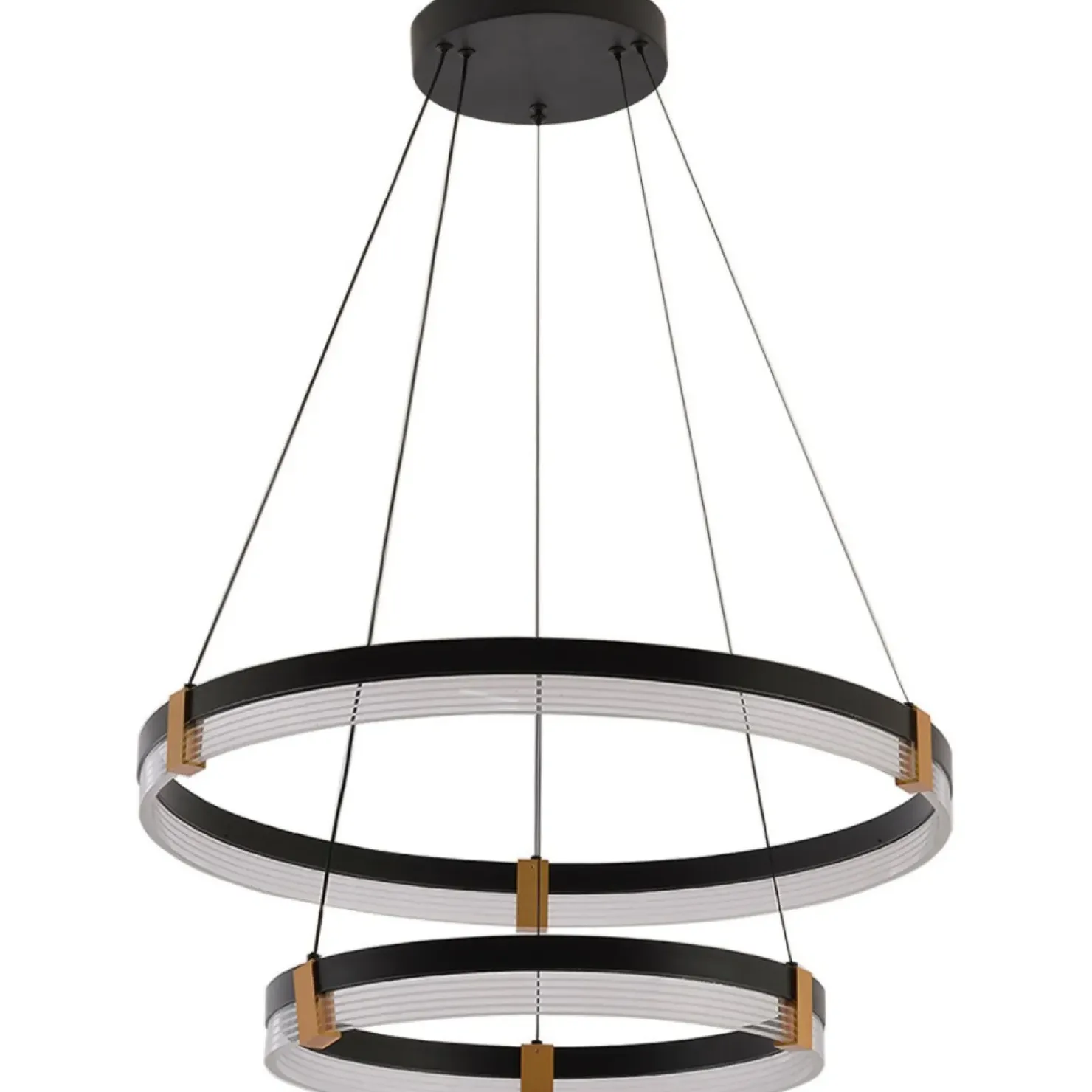 Shop Sklep Kaja Dwupoziomowa, ledowa lampa wisząca LP-0407/2P BK PLUM | Kaja