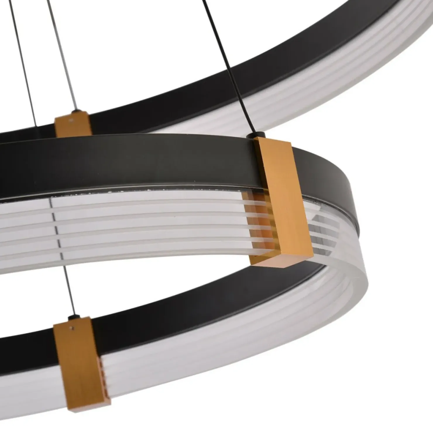 Shop Sklep Kaja Dwupoziomowa, ledowa lampa wisząca LP-0407/2P BK PLUM | Kaja