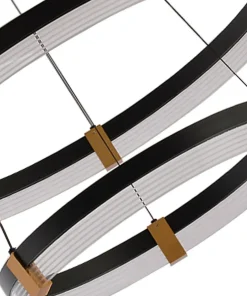 Shop Sklep Kaja Dwupoziomowa, ledowa lampa wisząca LP-0407/2P BK PLUM | Kaja