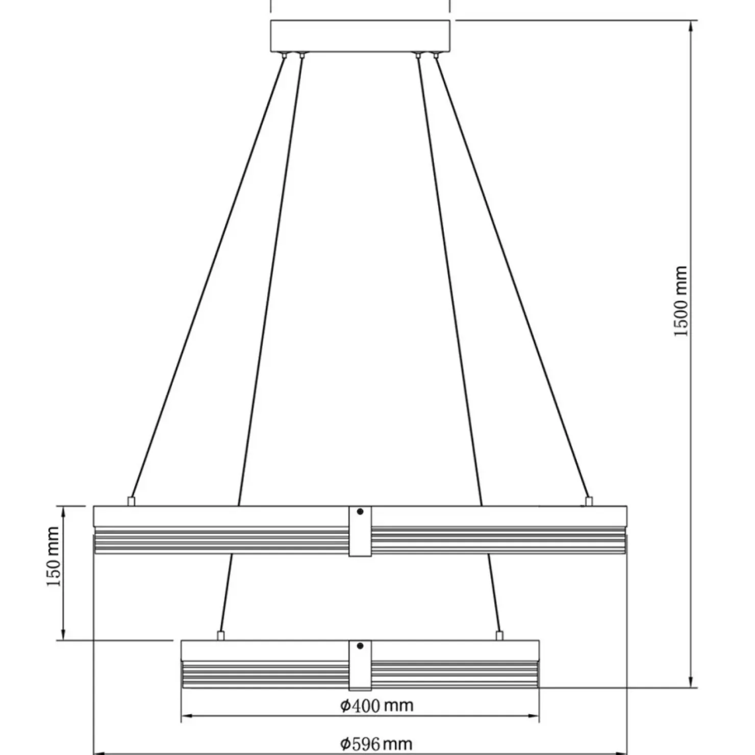 Shop Sklep Kaja Dwupoziomowa, ledowa lampa wisząca LP-0407/2P BK PLUM | Kaja