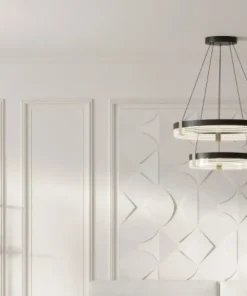 Shop Sklep Kaja Dwupoziomowa, ledowa lampa wisząca LP-0407/2P BK PLUM | Kaja